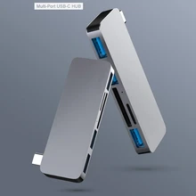 C5 type-C USB 3,0 концентратор адаптер конвертер с 3 USB 3,0 A порт+ SD/Micro SD кардридер для MacBook Chromebook Matebook