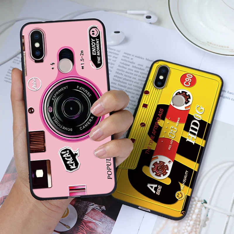 

3D Print Emboss Cover For Xiaomi Redmi K20 Pro Note 7 Pro S2 Y2 4A 4X Note 3 5 6 Pro 4 Global 4X 5A 7S Camera Patterned TPU Case