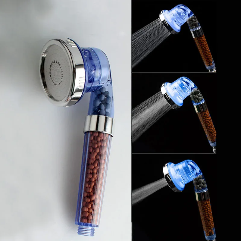 

Adjustable One Button Water Shower Pressurized Water-saving Hand Shower Shower Head With Negative Ion Activated Ceramic Balls
