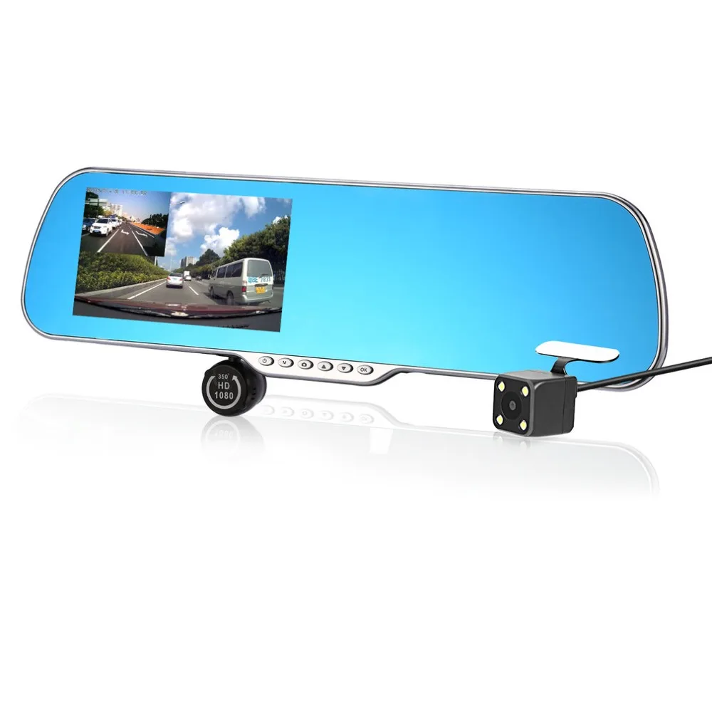 

5 inch Q6 Highlight Touch Screen Driving Recorder Mirror + GPS Tracking GPS Navigation Loop Recording Night Vision
