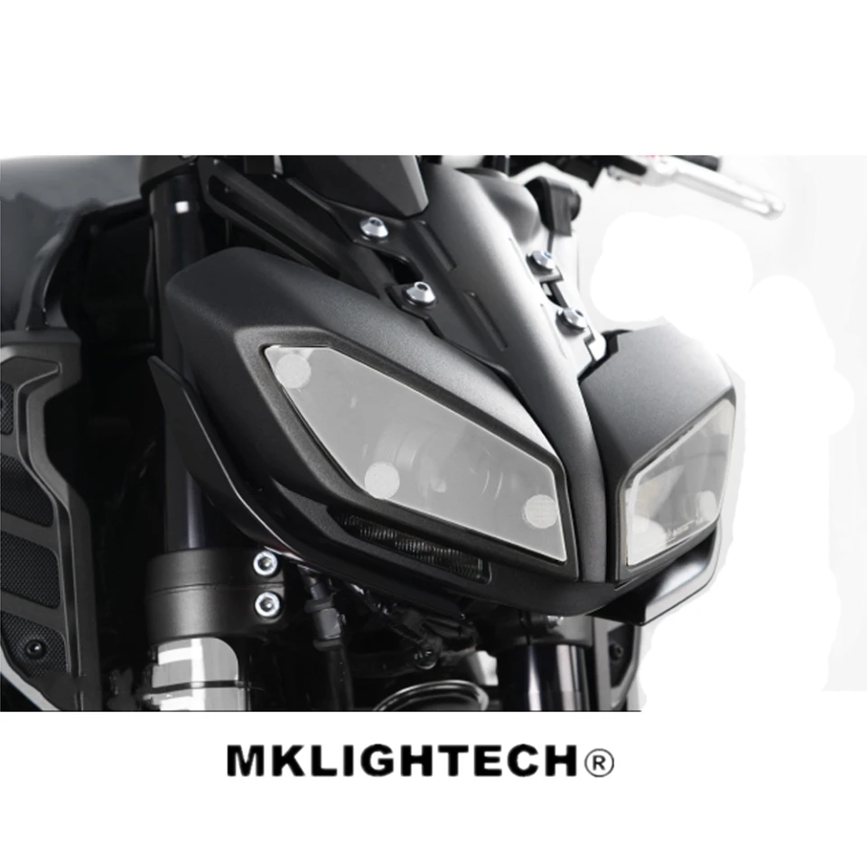 

MKLIGHTECH For YAMAHA MT-09 MT09 2017 FZ-09 FZ09 2017-2018 Motorcycle Acrylic Headlight Screen Protecter Headlight Lens Cover