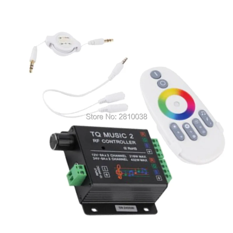 4 шт. наборы беспроводной музыки полноцветный контроллер DC 12 24 В Музыка led rgb 3