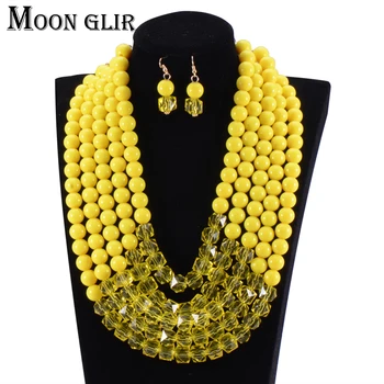 

african beads jewelry set 2017 nigerian wedding african beads 7 color nigerian wedding bridal multi layer necklace sets women
