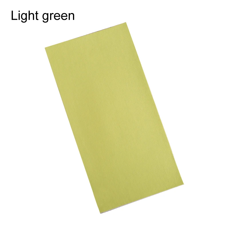 13 цветов Отделка припуска ткань кожа Jacker стикер кожа заплаты для дивана DIY сумка аппликация для пришивания на одежду вышитые - Цвет: light green