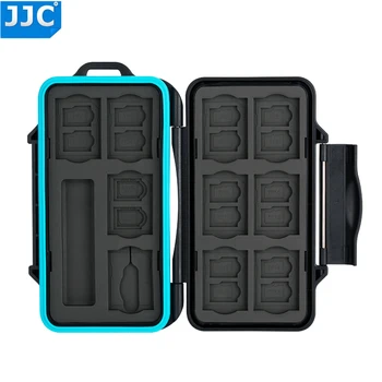 

JJC Camera Memory Card Storage Water-Resistant Case for SD/Micro SD/TF/Micro SIM/Nano SIM SD Memory Card Organizer Box Holder