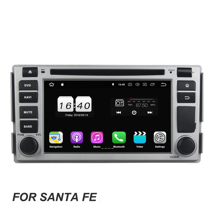 TDA7851 Android 8 1 2 Гб ОЗУ 4 ядра для Hyundai SANTA FE 2006-2012 автомобильный dvd-плеер GPS RDS радио wifi