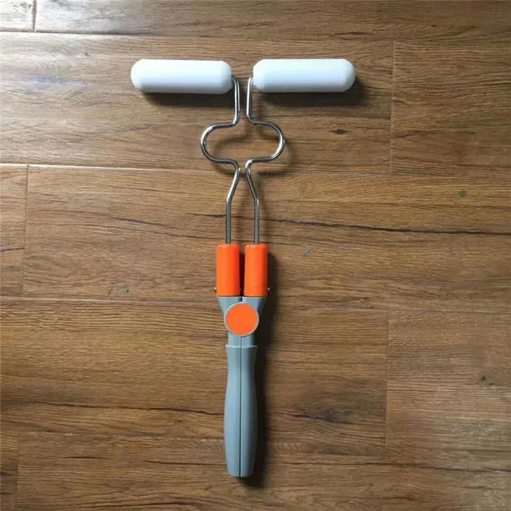 ABS Long Handle Dual Paint Roller Sponge Brush Pro Flocked Edger Wall Painting Runner Tool ABS Long Handle Dual Paint Roller Sponge Brush Pro Flocked Edger Wall Painting Runner Tool