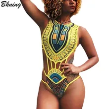 Bkning, Африканский купальник, сдельный, размера плюс, купальник для женщин, винтажный купальник, женский боди, Ретро стиль, купальники