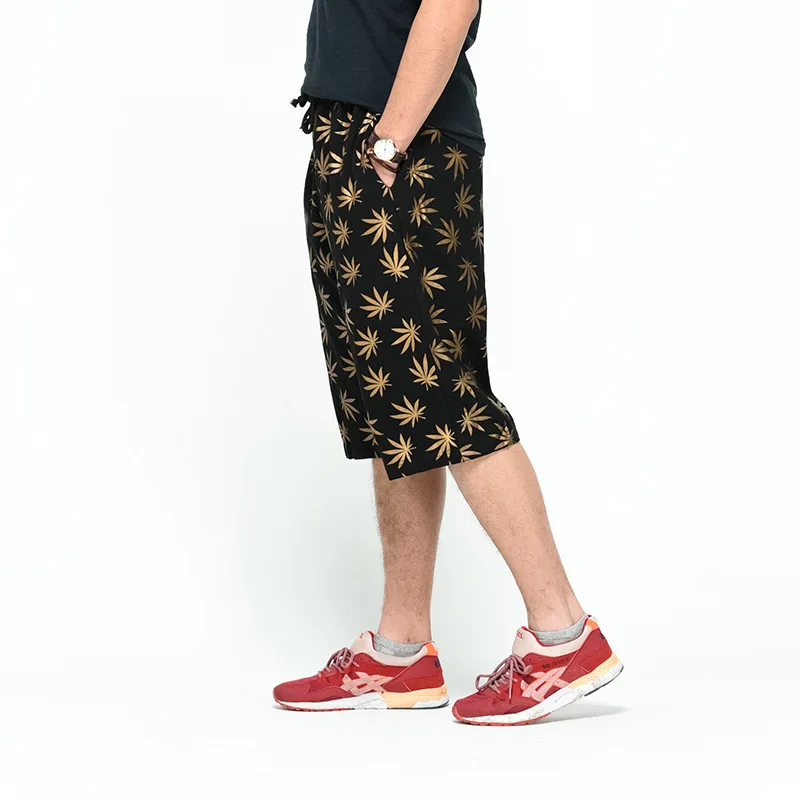 11805-1 мужские брюки, 7 минут брюки большой размер свободный напечатанный хлопок брюки в хип-хоп лето