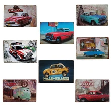 Мотель автомобиль Ретро винтажная табличка Декор металлическая пластина Ностальгический деко мотель США Route 66 винтажный автомобиль