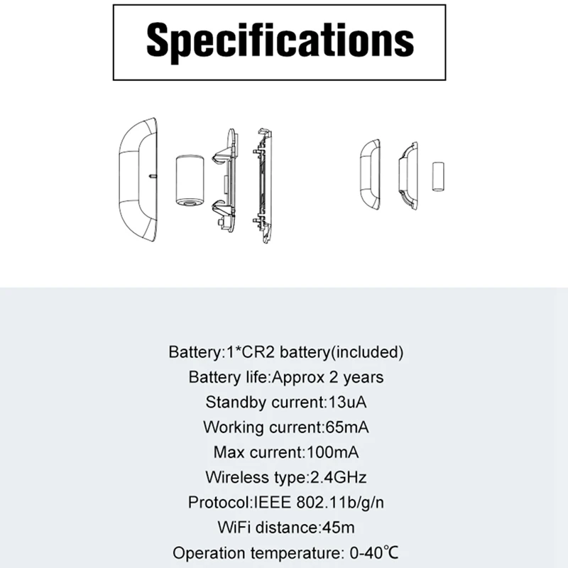 Домашний дверной/оконный детектор Wi-Fi приложение уведомления оповещения на батарейках домашний датчик безопасности для домашней безопасности
