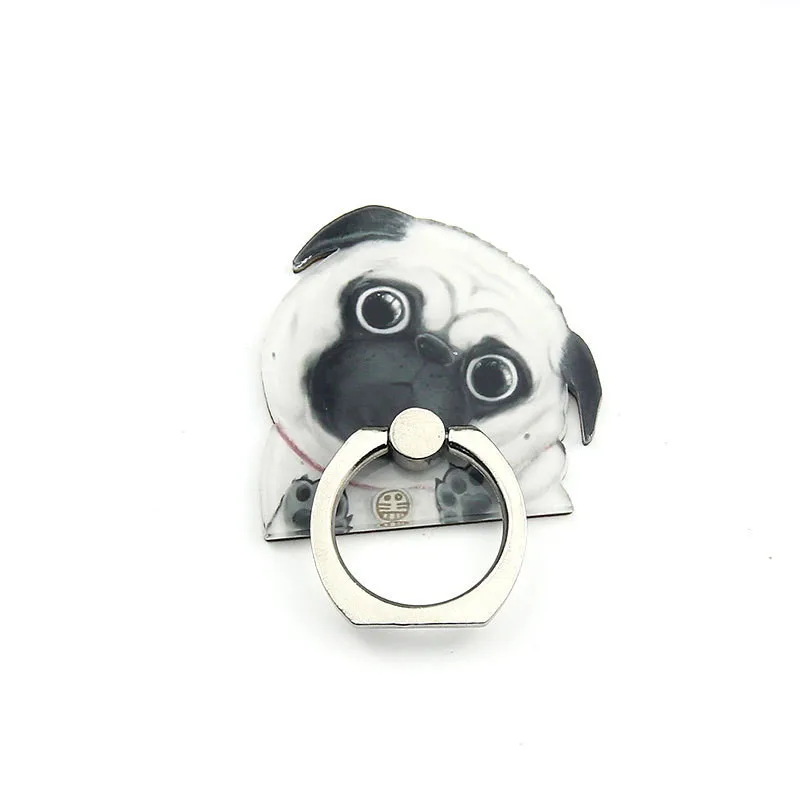Animal Cat Mobile Phone Stand Holder Finger Ring Bulldog Husky Smartphone Cute Cat Holder Stand For Xiaomi Huawei All Phone