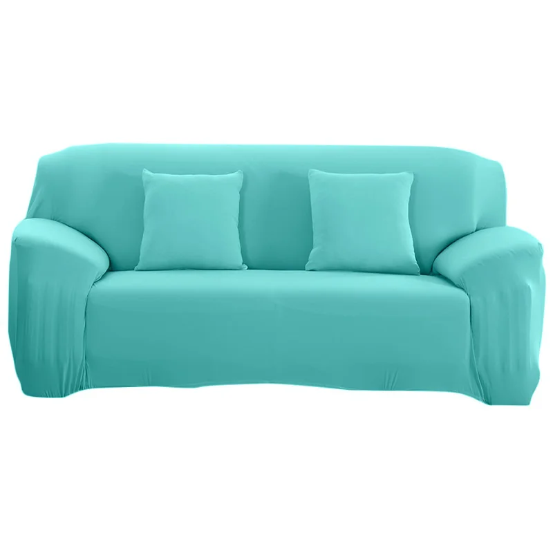 Сплошной цвет, 21 цвет, чехол для дивана, моющийся, съемный, растягивающийся, полотенце, подлокотник, дешевые чехлы для дивана, Чехлы, стрейч, все обертывания - Цвет: Ice Blue