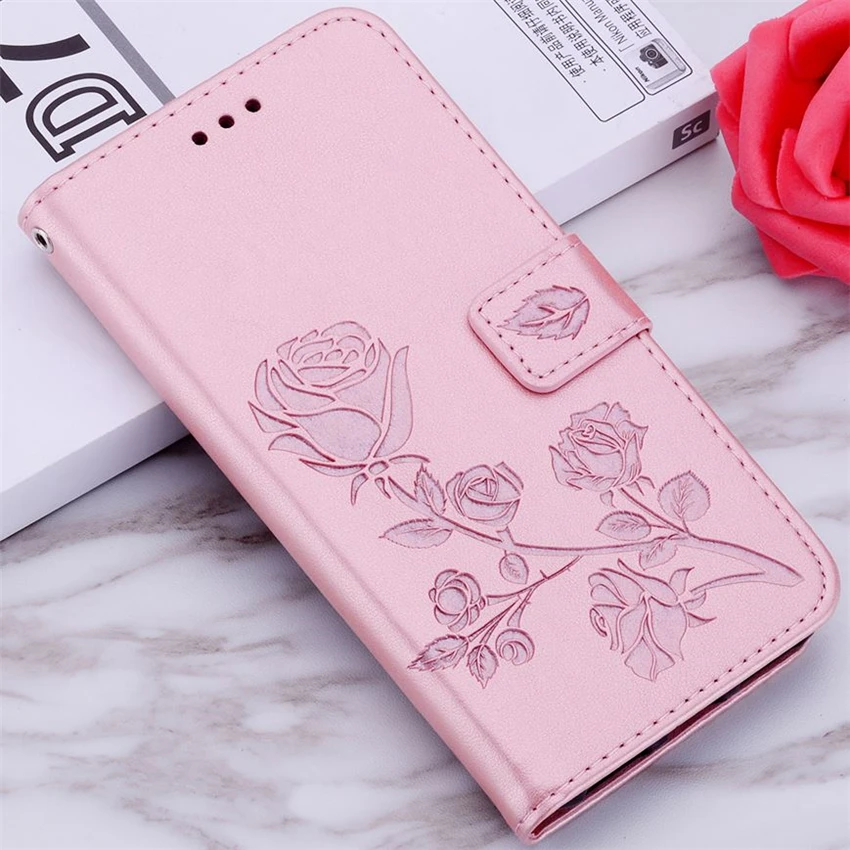 

Luxury Rose Flower Case For Huawei Honor 7X 7S 8X 8C 8A 8S 8 10i 10 9 Lite 6X 6A Enjoy 8 7S Single Color Wallet Cover Capa DP17E
