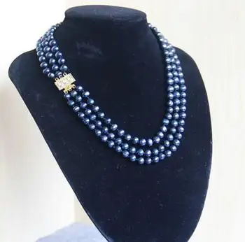 

lady's women's jewelry New 7-8mm Natural Round Black Shell Pearl Beads Necklace for Women Girls Gift Fashion Jewelry