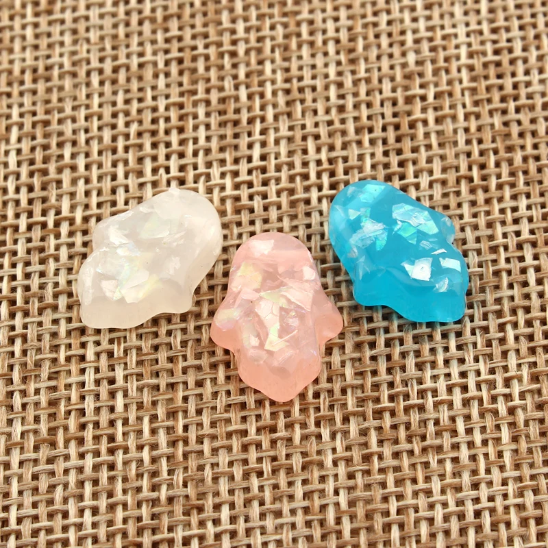 

10Pcs 1mm Hole Resin Fatima Hand Bracelet Beads Connectors Vintage DIY Charms For Necklace Pendant Earring Jewelry Findings F191