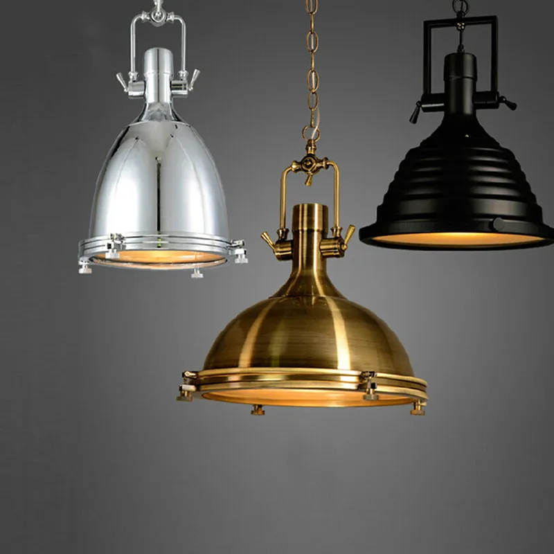 

3 style Loft retro Industrial hanging Hardware metals pendant lamp vintage E27 LED lights For Kitchen bar coffee light fixtures