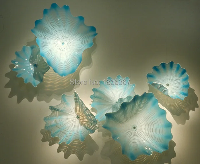 

Free Shipping Beautiful Special Design Glass Plates Wall Art