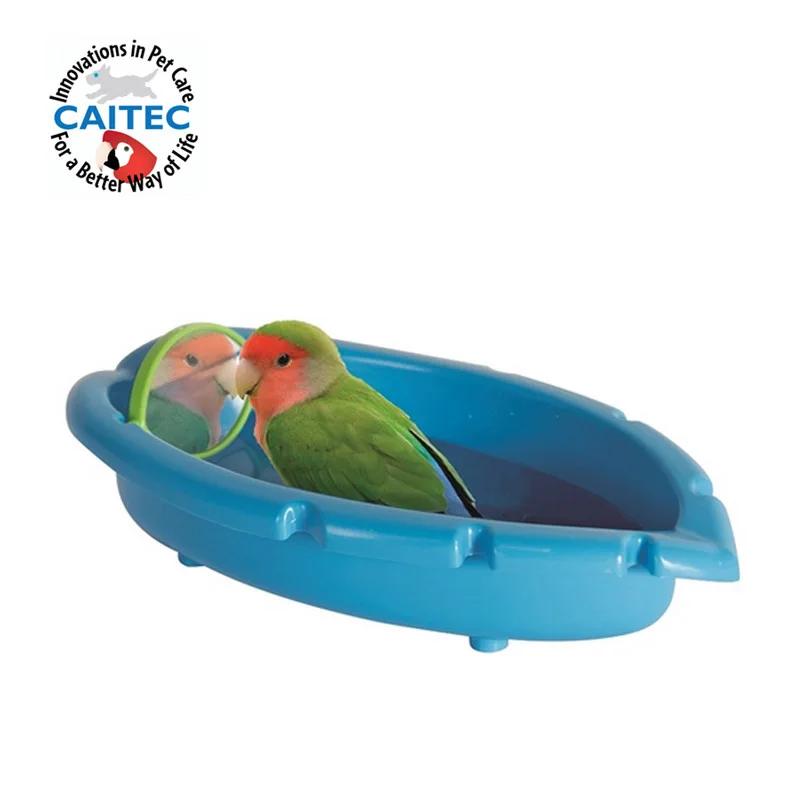 Caitec Bird Toys Parrot Bathtub With Mirror Best For Small Bird