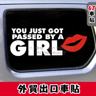 

Women's warning car sticker auto glass stickers back rise door stickers