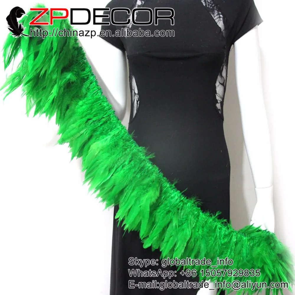 Zpdecoration 700 800 шт./лот 6 8 дюймов красивый Келли зеленый натянутый петух шлаппен перья