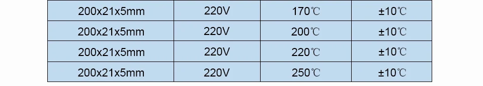 LJXH 200x21x5 мм постоянный Температура PTC Нагревательный элемент AC220V 170/200/220/250 градусов термостат Алюминий нагревательная плита оболочки