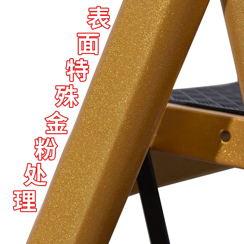 A2 противоскользящая маленькая складная лестница гигантский Золотой 3 протектора безопасности шаг лестницы складной шаг табуреты с поддоном для инструментов