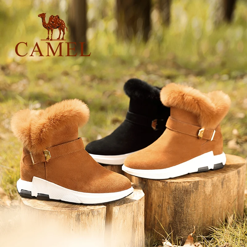 CAMEL/женские зимние ботинки коллекция 2018 года Новинка повседневные теплые