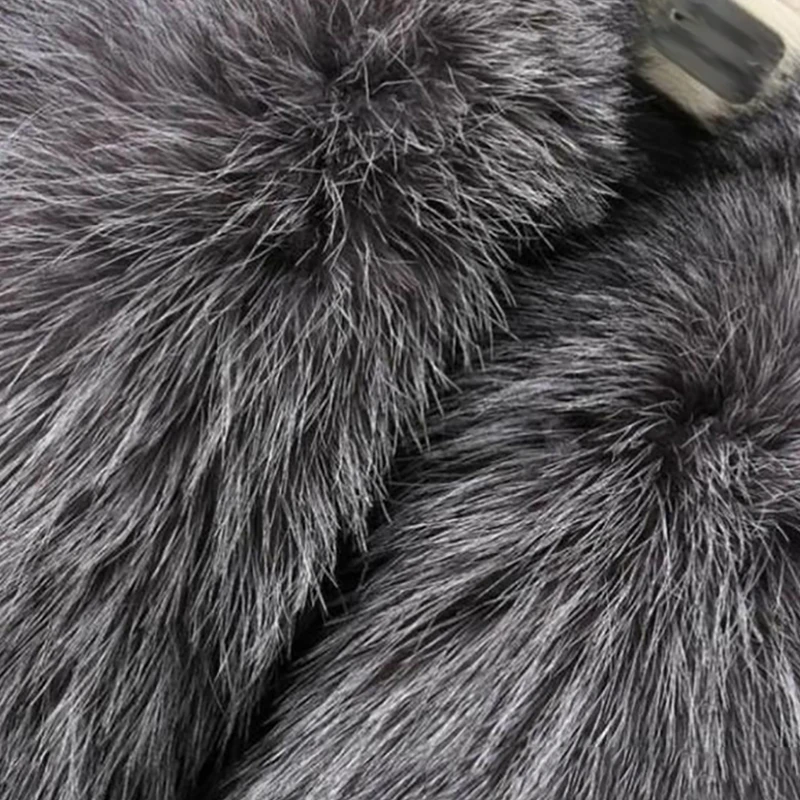 Пальто из искусственной кожи с искусственным мехом, повседневное пальто размера плюс, короткое толстое теплое Черное пальто с воротником из искусственного меха, зимнее женское пальто casaco feminino