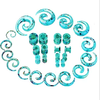 

32PCS/Lot Hot Multicolor Ear Expansion Fashion Ear Plug Tunnel Ear Stretcher Expander Women Men Body Piercing Jewelry wholesale