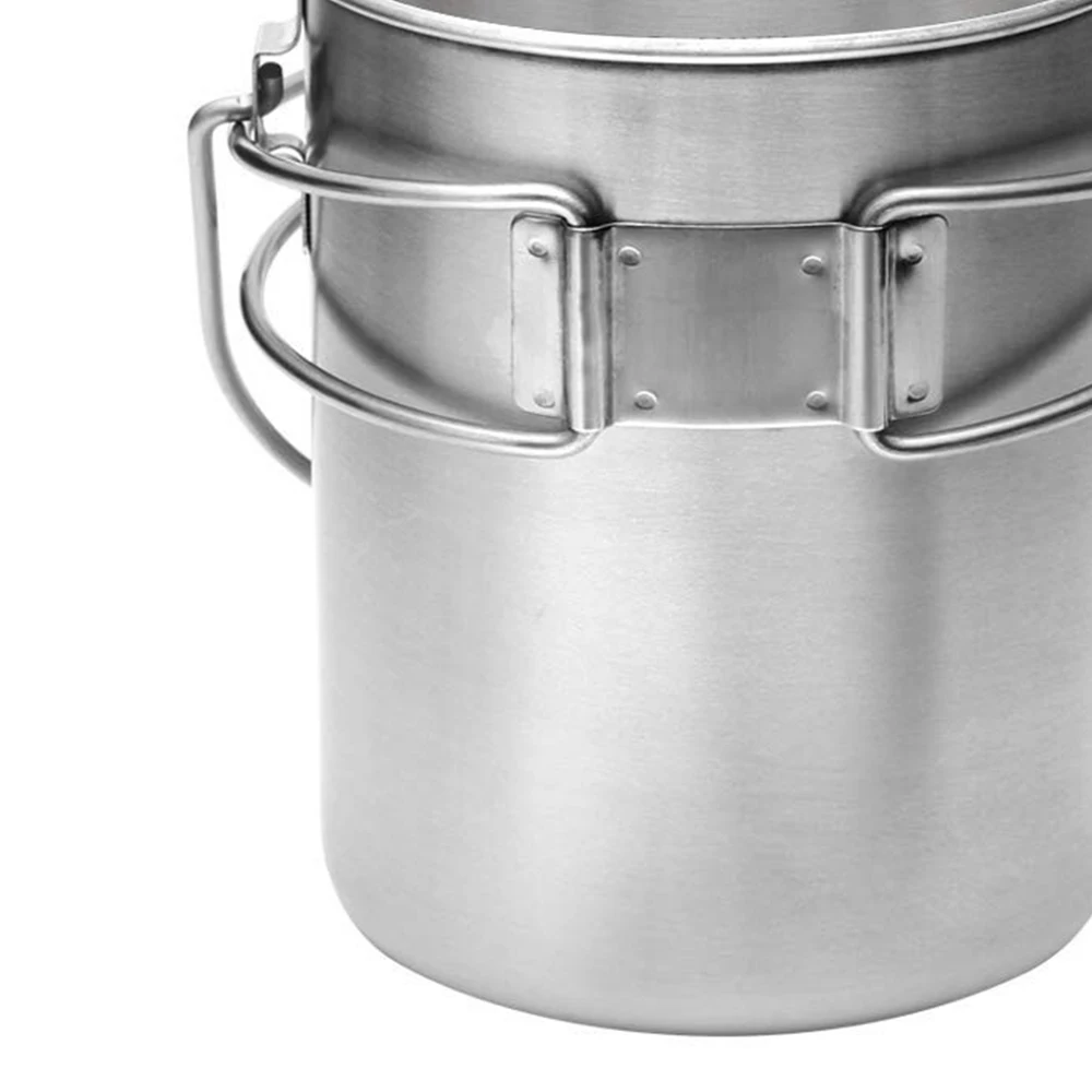 Походная посуда для кемпинга, портативная подвесная чашка из нержавеющей стали 304, складной набор оборудования для приготовления пищи