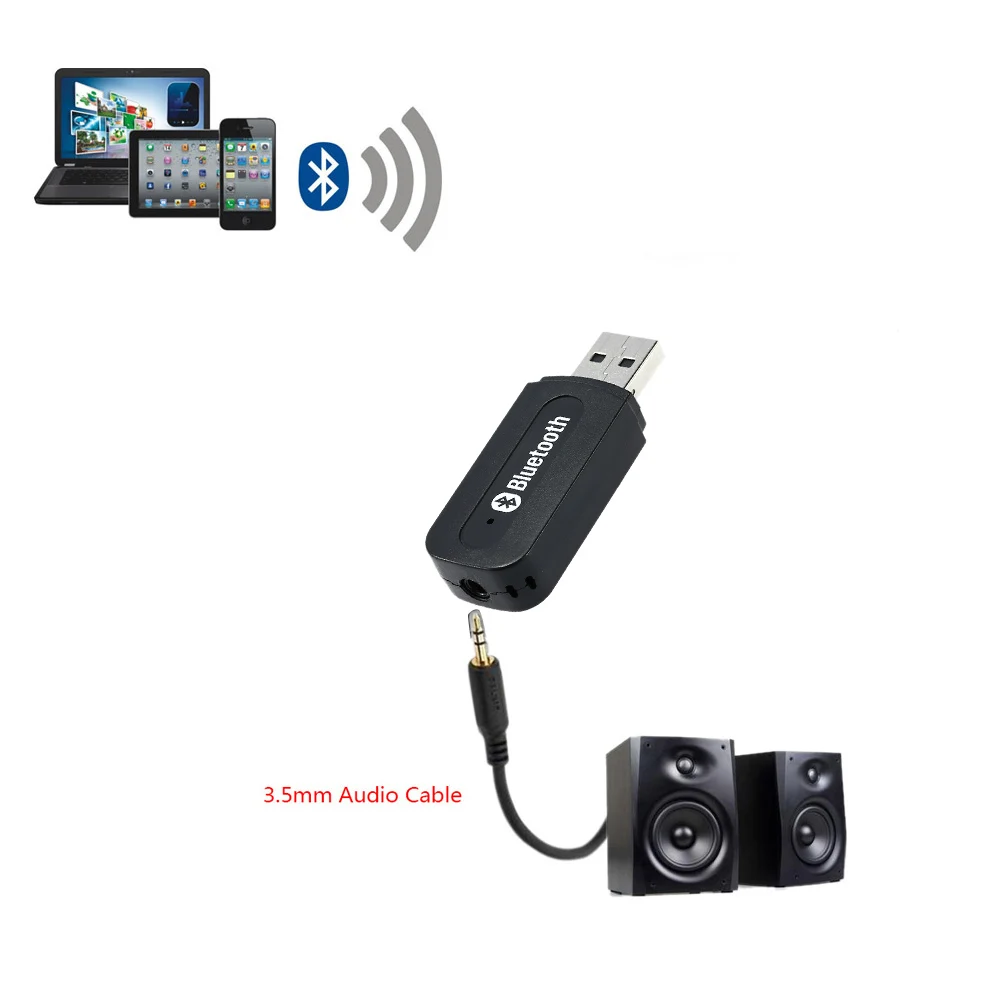 2018 популярный портативный мини USB беспроводной Bluetooth аудио приемник Hands free 3 5 мм AUX