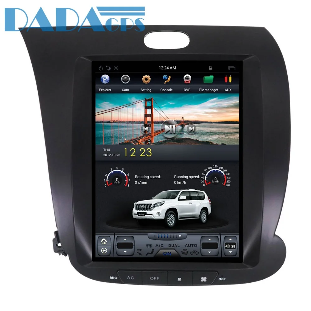 Sale Tesla style Android 7.1 Car Radio Stereo GPS Headunit For KIA CERATO K3 FORTE 2013 2014 2015 2016 2017 Car DVD Player Multimedia 0