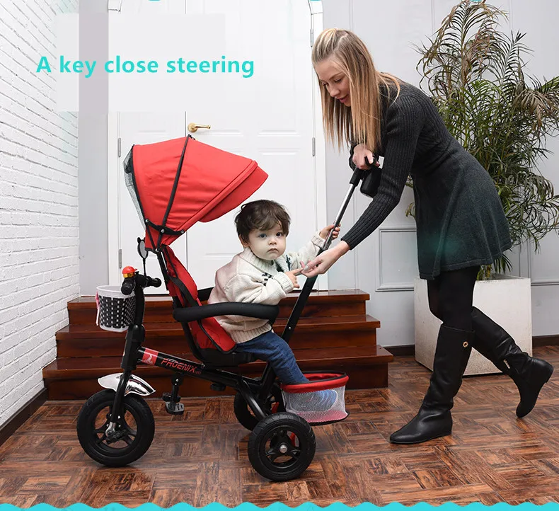 Perfect New Brand 1-6 Years Child Tricycle High Quality Swivel Seat Child Tricycle Bicycle Baby Buggy Stroller Bmx Baby Car Bike 2