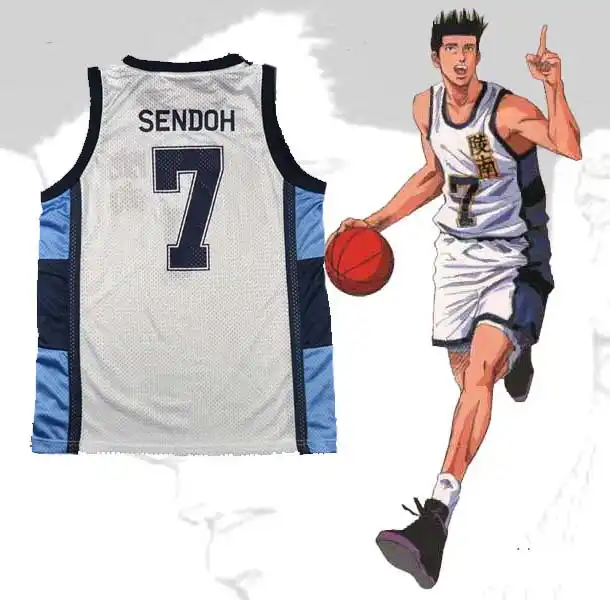 Anime Slam Dunk Cosplay Ryonan School Basket Team 7 Akira Sendoh Anime Slam Dunk Cosplay Ryonan School Basket Team 7 Akira Sendoh