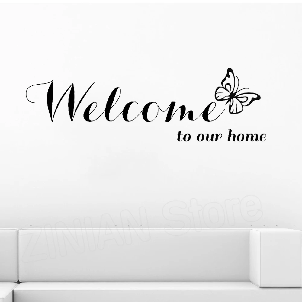 Stickers Muraux Home Decor To Our Home' Text Patterns Wall Stickers Home Decor Living
