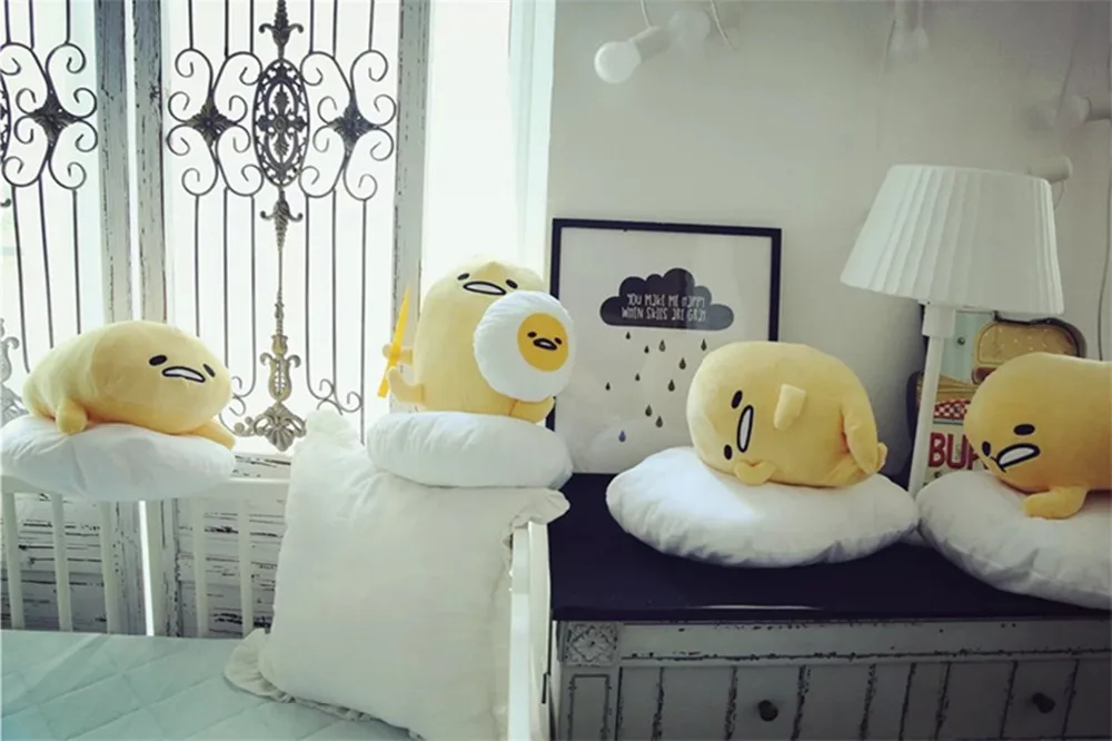 40 см милые Gudetama ленивое яйцо плюшевые подушки мягкие игрушки яйцо желток брат яйцо jun мягкая подушка подарки на день рождения для детей девочек