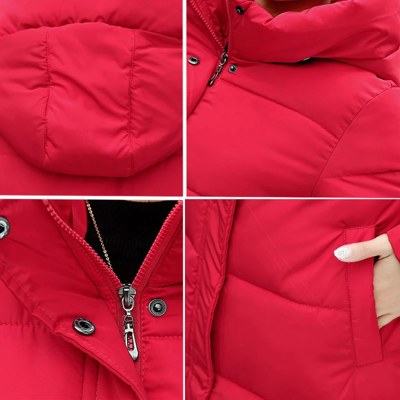 Куртка женская длинная теплая с капюшоном 2019|cotton coat|women hooded coatfashion winter jacket women |