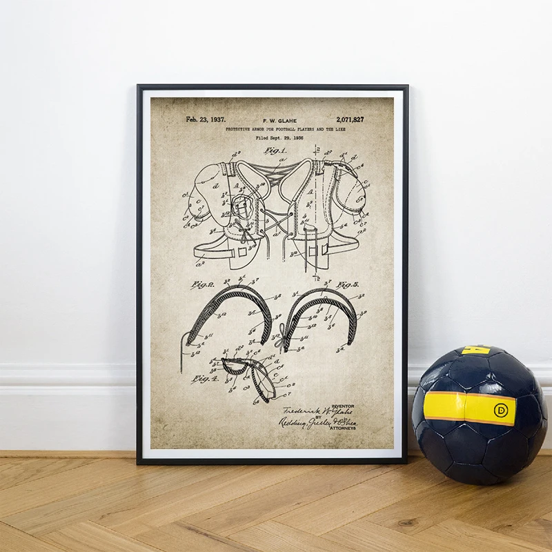 Vintage Football Canvas Print