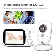 3.2 inch vigila bebes doppler fetal IR Night vision 2 way talk 8 lullabies Temperature monitor baby monitor cardiaco vigilabebes