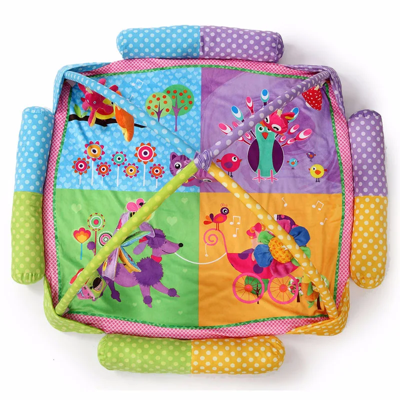 Padrão dos Desenhos Esteira do Jogo do Bebê Atividade do Bebê Clássico Teste Animados Educacional Tapete Brinquedo Ginásio Macio Portátil Cama Jogos Cobertores 130x130cm 14 do jogo do bebê educacional tapete brinquedo