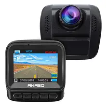 Dash Cam автомобиля тире Камера AKASO 1296P HD камера приборной панели 170 Широкий формат Dash Камера для Автомобили высшего качества Ночное видение автомобильный видеорегистратор автомобильная камера