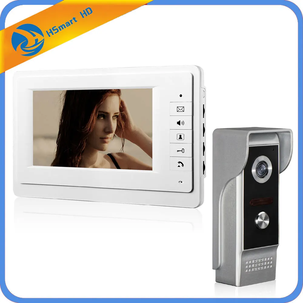 Видеодомофон HSmart HD с цветным ЖК дисплеем диагональю 7 дюймов дверной звонок спера