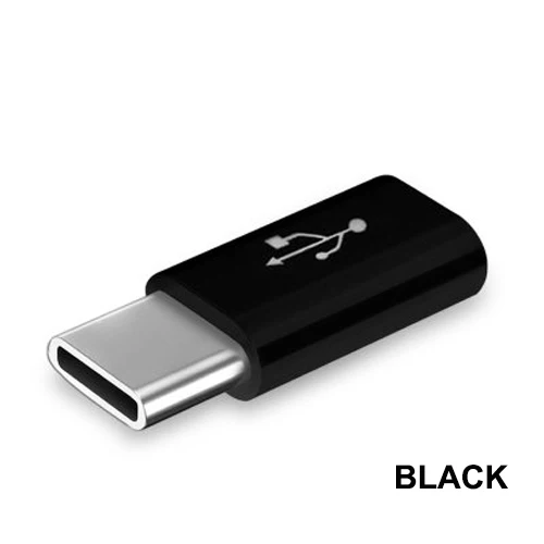 VOXLINK 5 шт адаптер Micro Usb штекер к type C конвертер адаптер для huawei Macbook Oneplus Xiaomi htc зарядное устройство адаптер - Цвет: Black