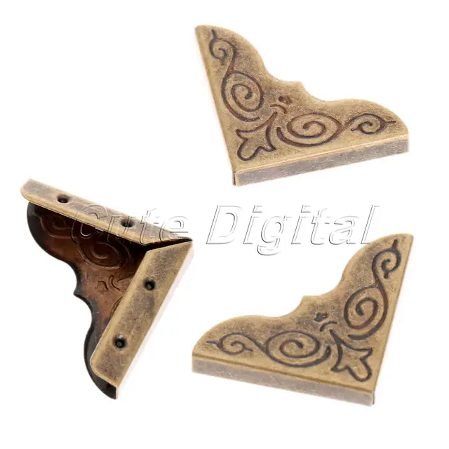 24pcs Antique Br Book Metal Corner Protector Al Sbook 24pcs Antique Br Book Metal Corner Protector Al Sbook Wooden Box Decorative Iron Brackets