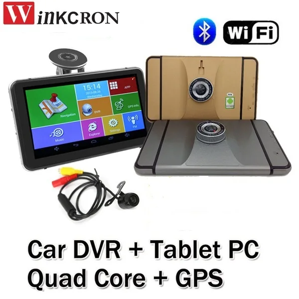 7" Car DVR GPS Navigation Dash cam Tablet PC MTK8127 Quad Core 1.3G