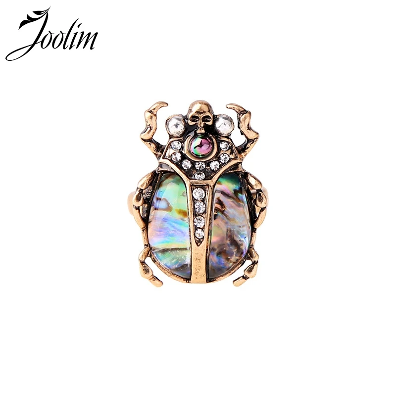 

JOOLIM Jewelry Wholesale/ Beetle Skull Statement Ring Big Ring Fashion Jewelry Wholesale