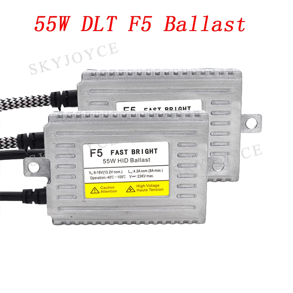 

55W DLT F5 Fast Bright HID Ballast AC 12V 55W Fast Start 55W F5 HID Ballast H1 H7 D2H HID Bulb Kit 55W Quick Start HID Ballast