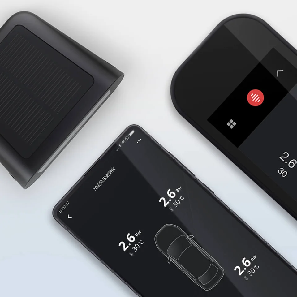 Xiaomi 70mai минут TPMS автомобильный монитор давления в шинах Солнечная и USB Двойная зарядка приложение контроль 4 Внутренний датчик ЖК-дисплей цветной дисплей