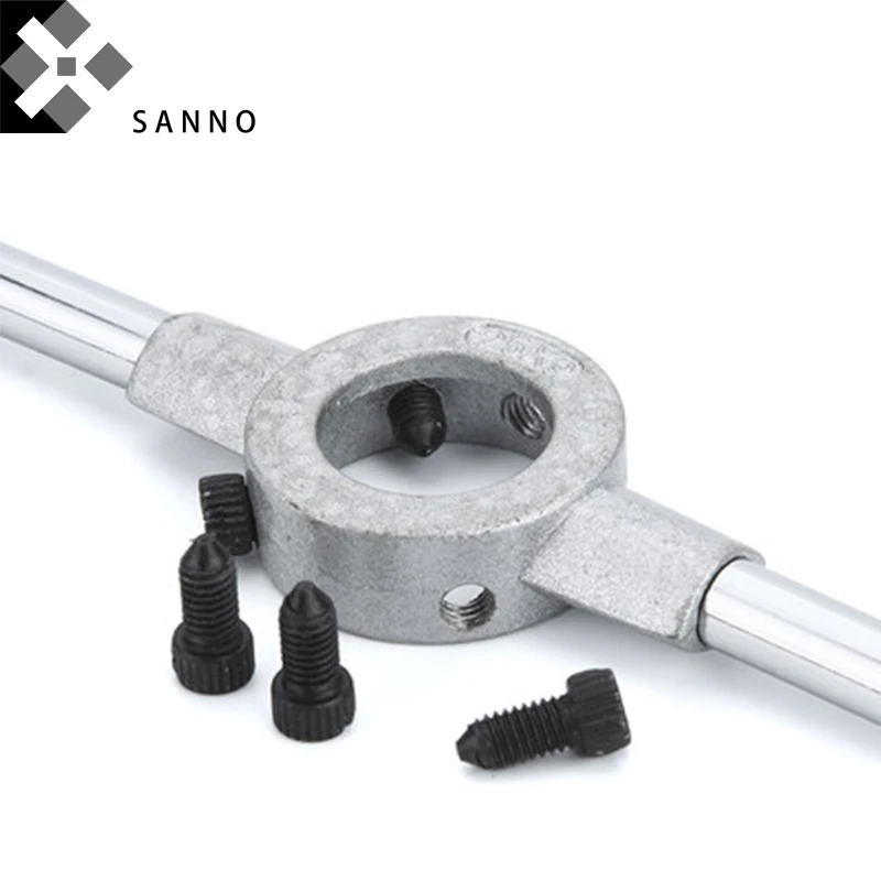 High quality die holder M2.5-M26 wrench handle tools round die  wrench die external thread cutting tapping hand tool kit (1)